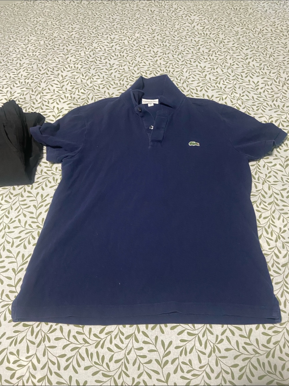 Lacoste Women Dark Navy Cotton Polo with Crocodile Logo